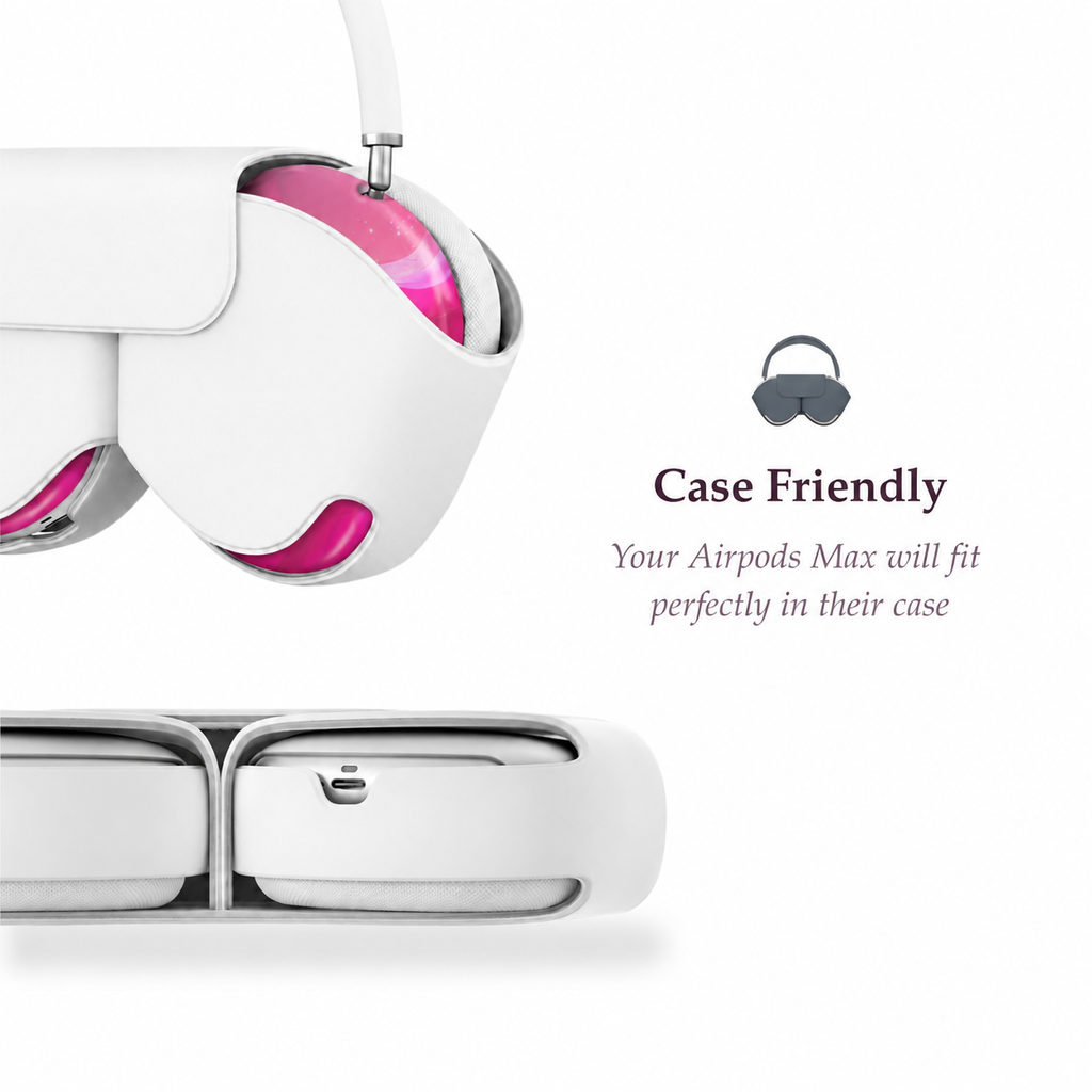 Pink Flow AirPods Max Case – Protective Snap-on Cover