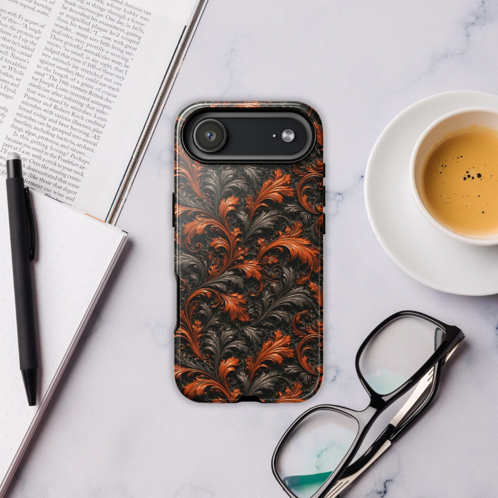 Burnt Orange Filigree Tough Case for iPhone 17 Air