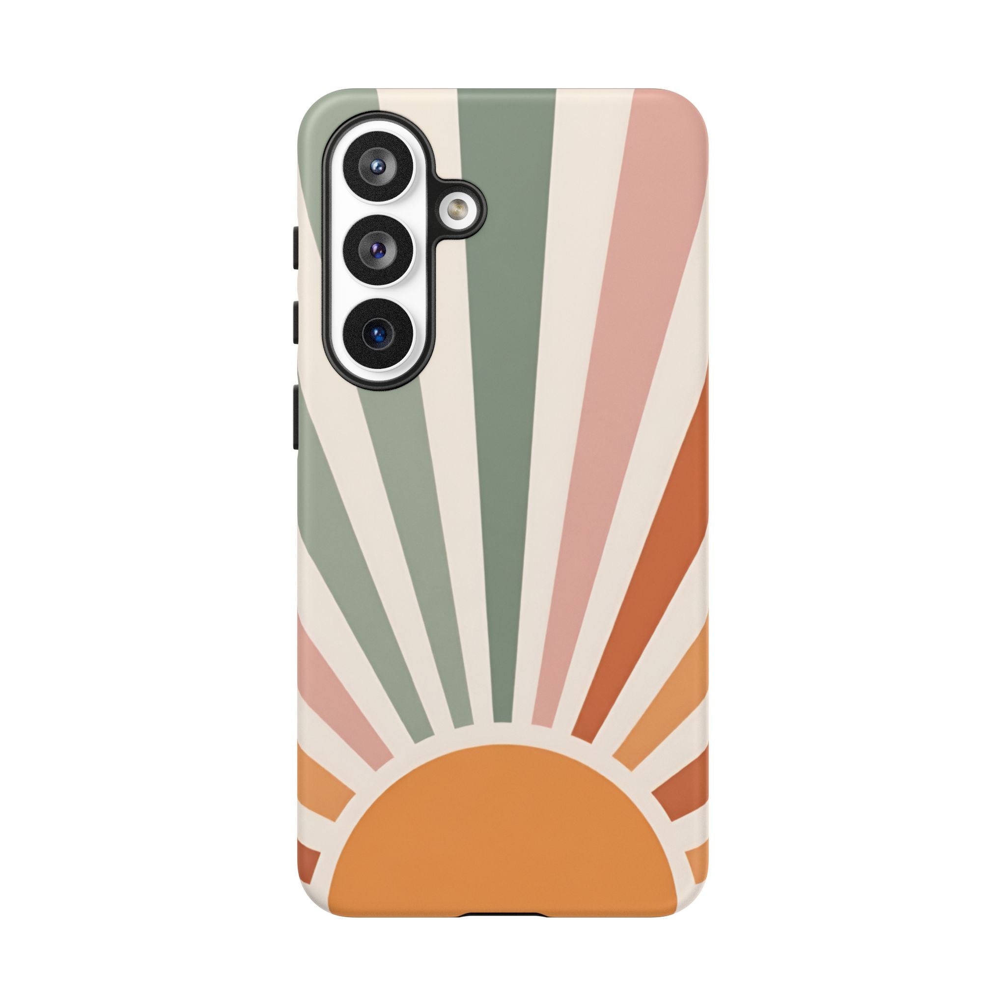 Retro Sunrise Tough Case for Samsung Galaxy S26 Plus – Dual Layer Protective Phone Case (Glossy or Matte)