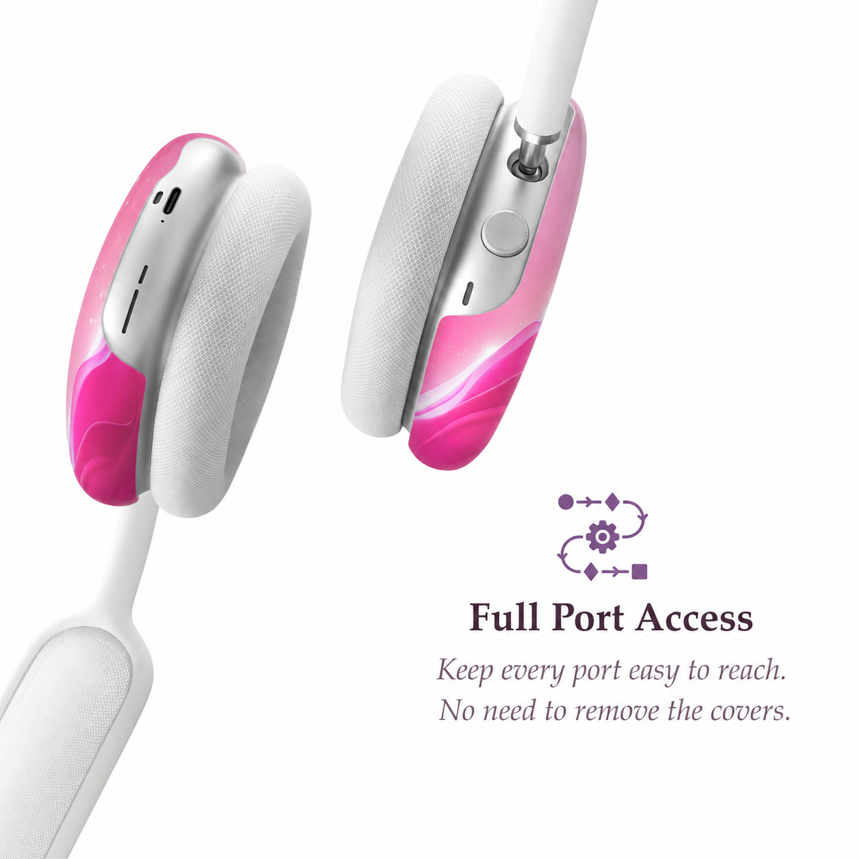Pink Flow AirPods Max Case – Protective Snap-on Cover