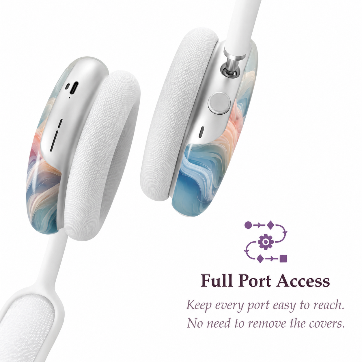 Soft Horizon Wave AirPods Max Case – Protective Snap-on Cover