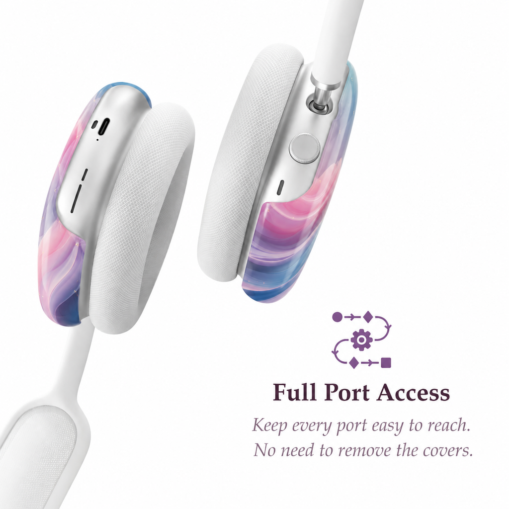 Pastel Dream Wave AirPods Max Case – Protective Snap-on Cover