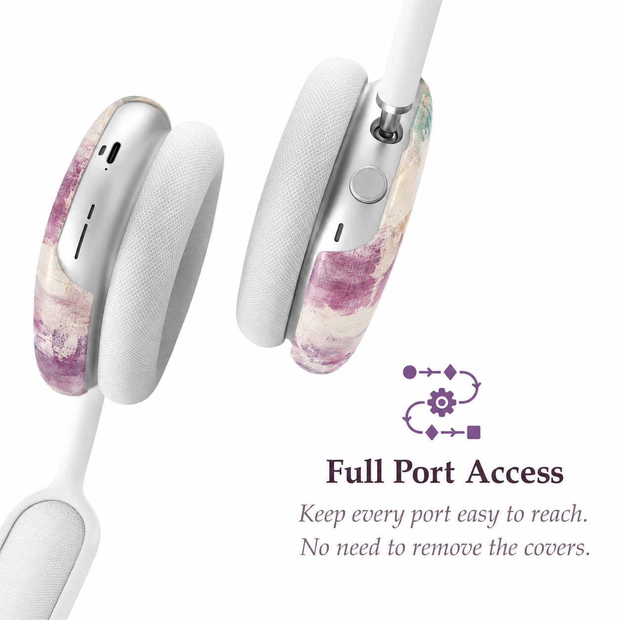 Soft Watercolor Blend AirPods Max Case – Protective Snap-on Cover