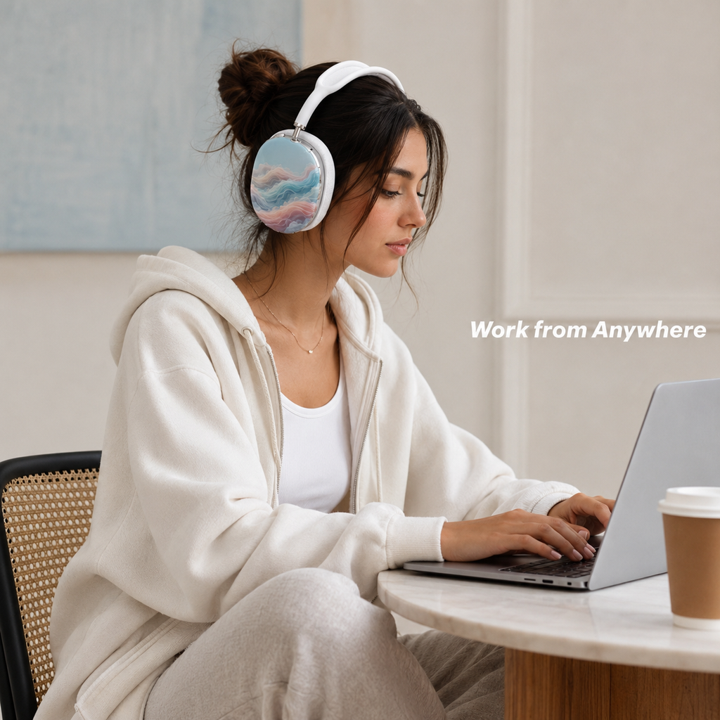 Ocean Mist Wave AirPods Max Case – Protective Snap-on Cover