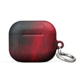 Crimson Shadow AirPods Case – Protective PC Cover with Metal Carabiner