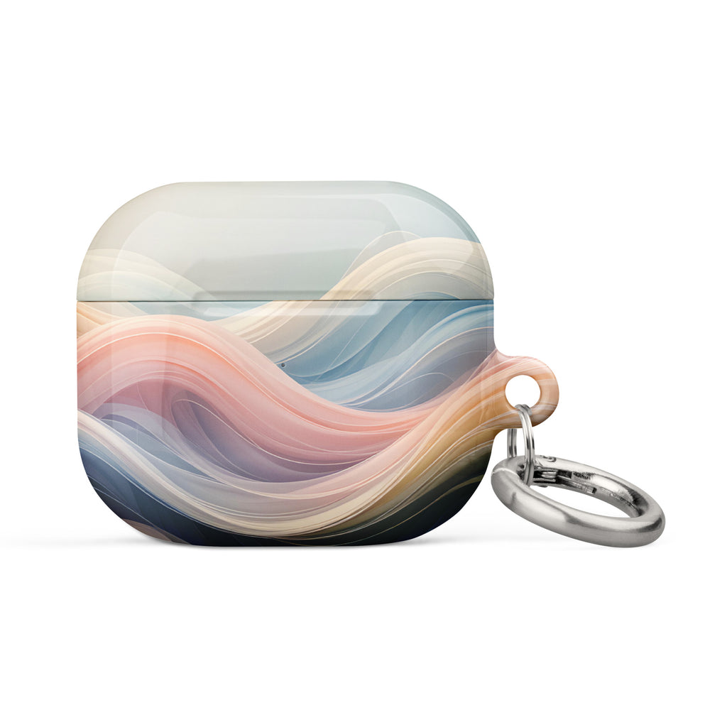 Soft Horizon  Dream Wave AirPods Case – Protective PC Cover with Metal Carabiner