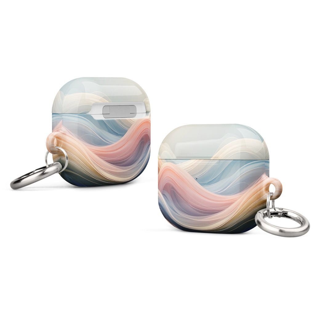 Soft Horizon  Dream Wave AirPods Case – Protective PC Cover with Metal Carabiner
