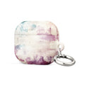 Soft Watercolor Blend AirPods Case – Protective PC Cover with Metal Carabiner