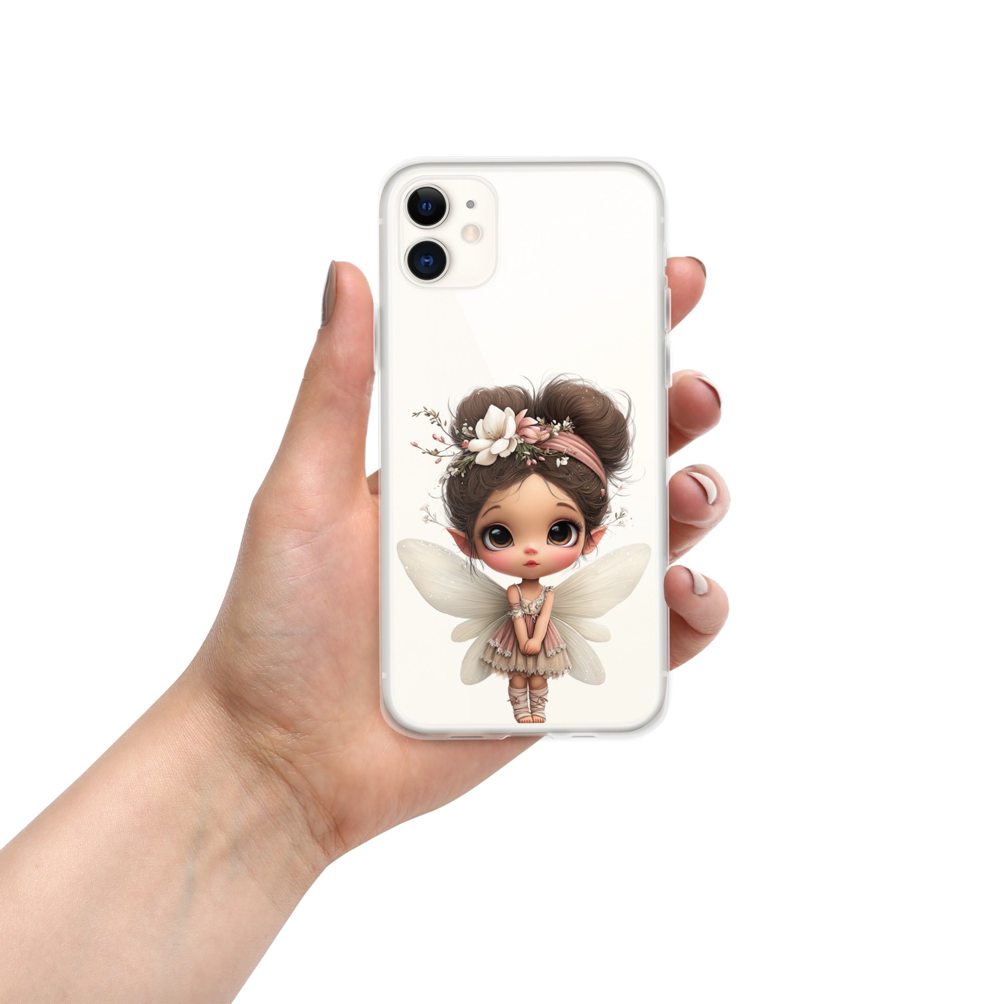 Fairy Blossom Clear Case for iPhone 11 - Cute Fantasy Fairy Protective Phone Cover
