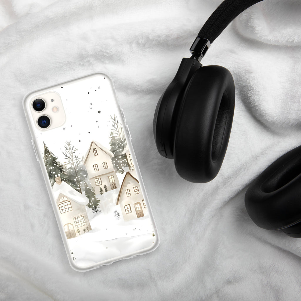 Winter Snow Village Clear Case for iPhone 11 - Durable & Stylish Protective Phone Cover