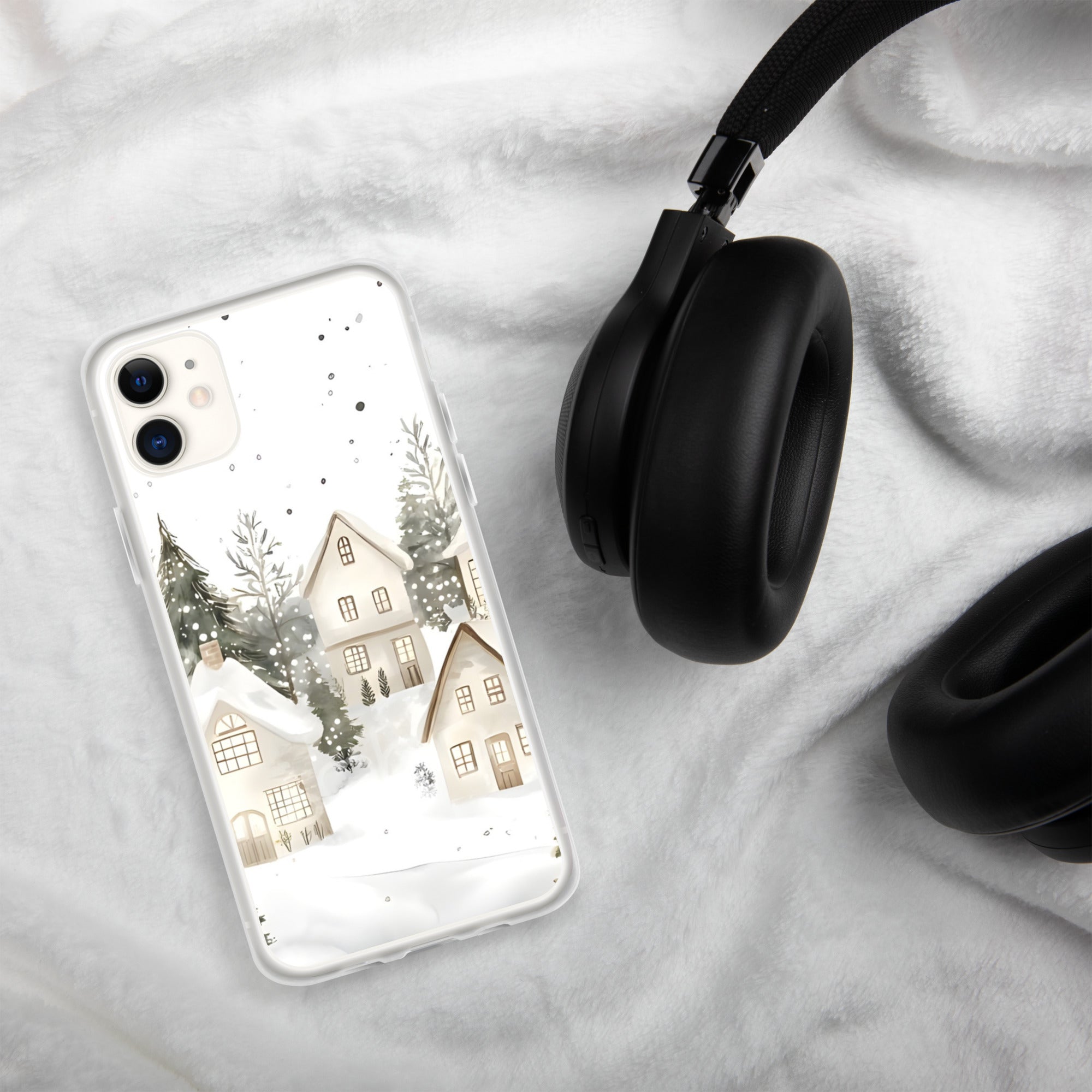 Winter Snow Village Clear Case for iPhone 11 - Durable & Stylish Protective Phone Cover