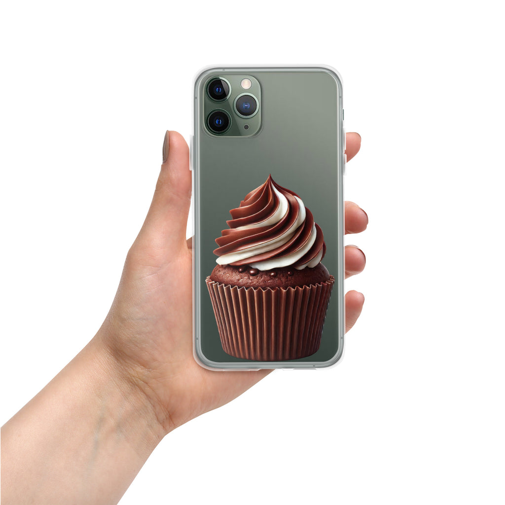 Chocolate Vanilla Swirl Cupcake Clear Case for iPhone 11 Pro
