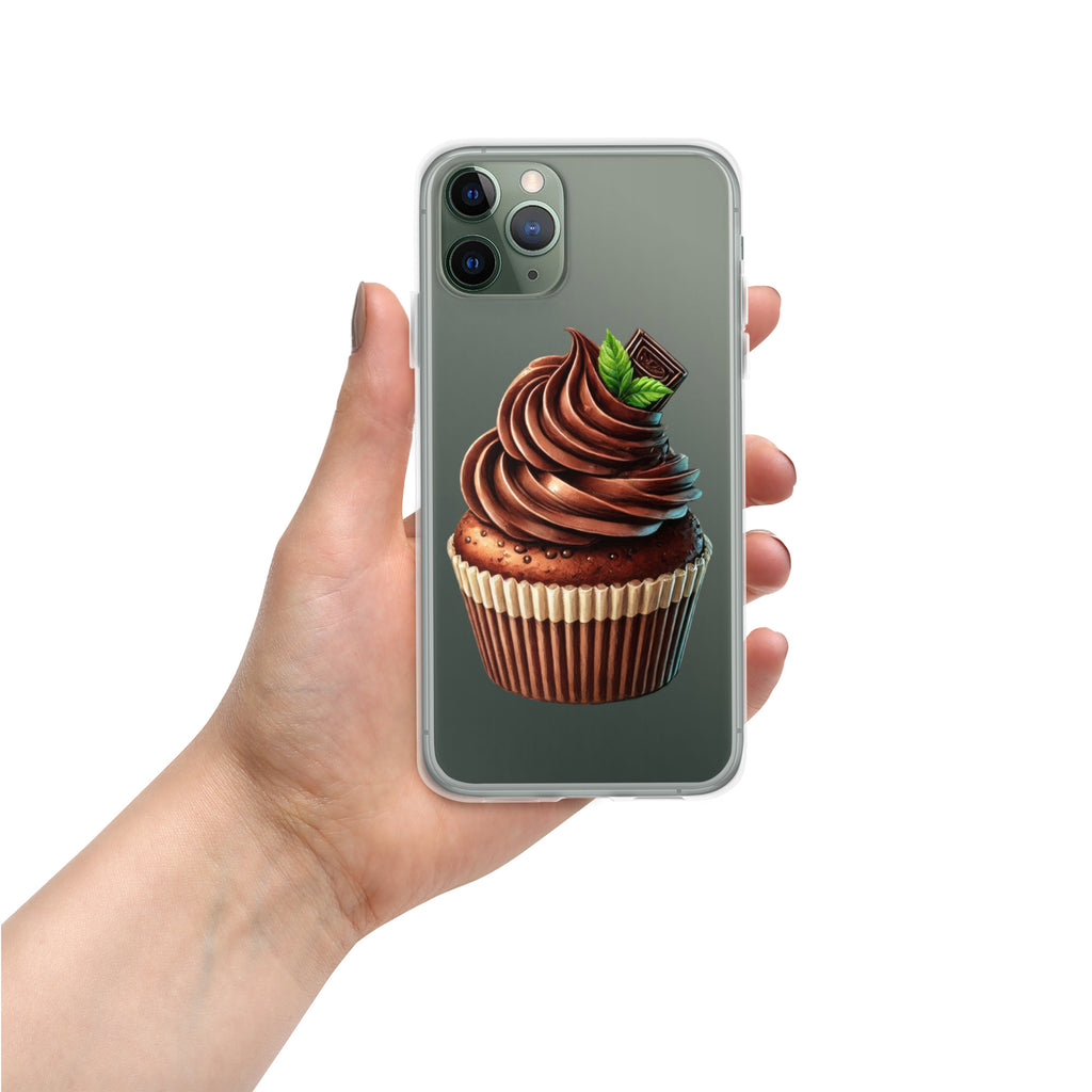 Chocolate Cupcake Clear Case for iPhone 11 Pro - Sweet Dessert Protective Phone Cover