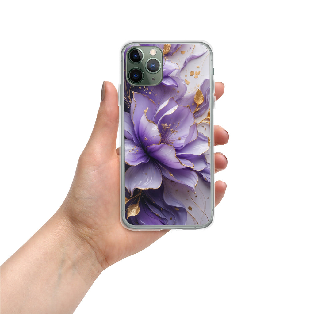 Royal Violet Bloom Clear Case for iPhone 11 Pro