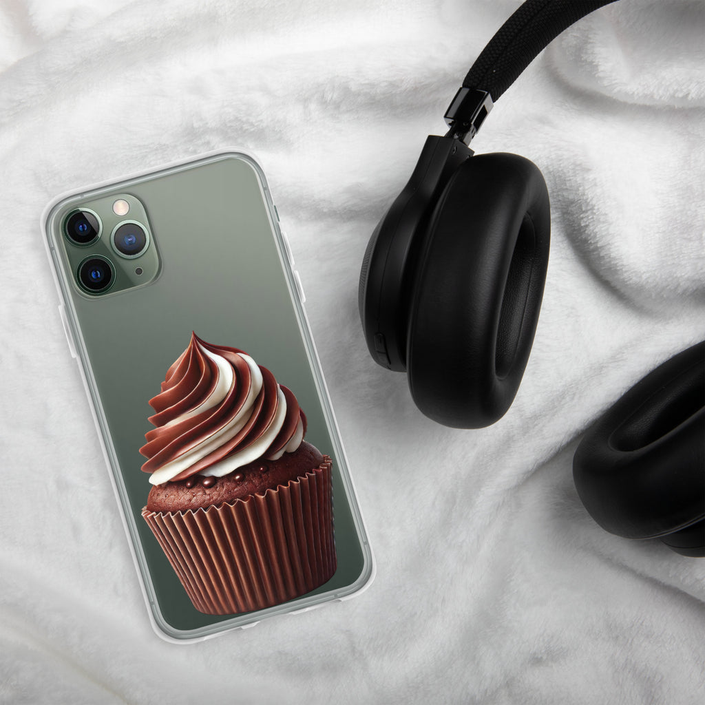 Chocolate Vanilla Swirl Cupcake Clear Case for iPhone 11 Pro