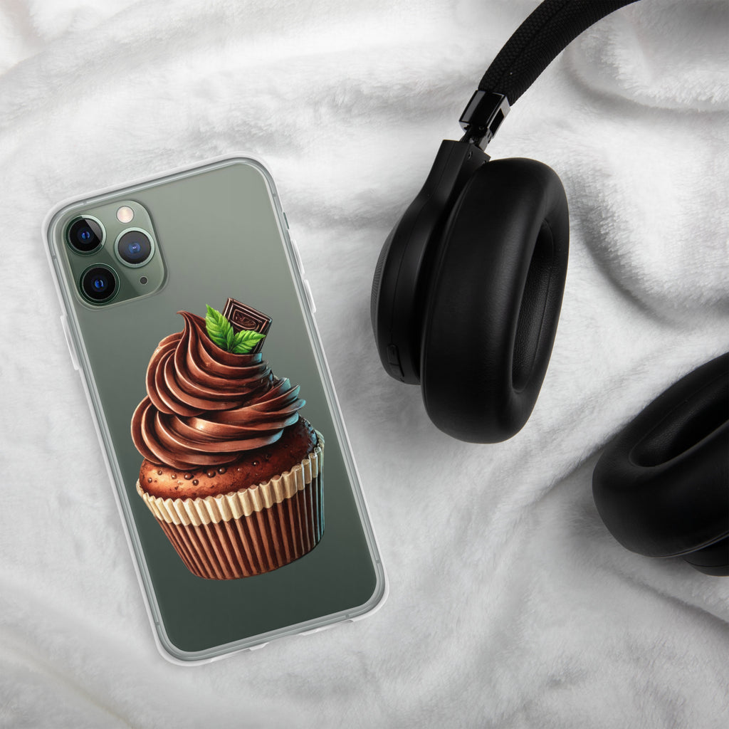 Chocolate Cupcake Clear Case for iPhone 11 Pro - Sweet Dessert Protective Phone Cover