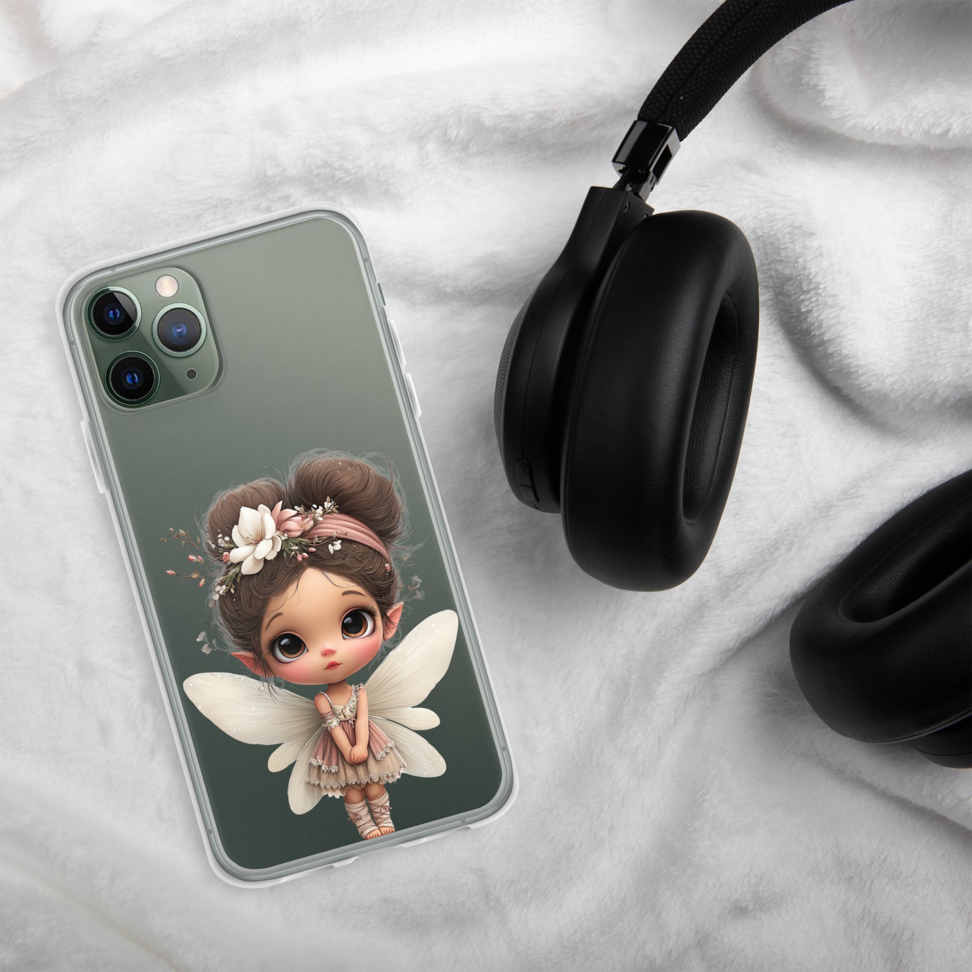 Fairy Blossom Clear Case for iPhone 11 Pro - Cute Fantasy Fairy Protective Phone Cover