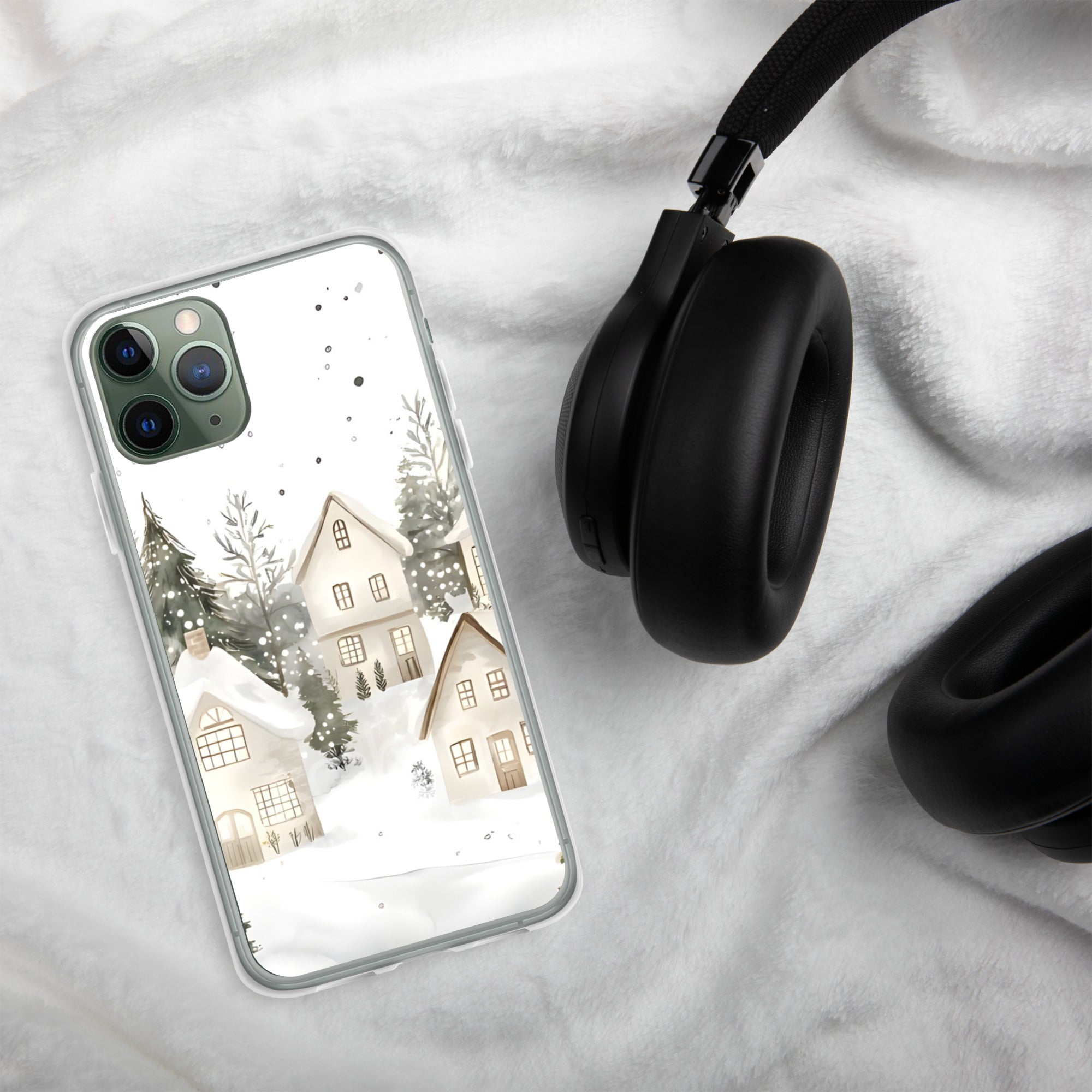Winter Snow Village Clear Case for iPhone 11 Pro - Durable & Stylish Protective Phone Cover
