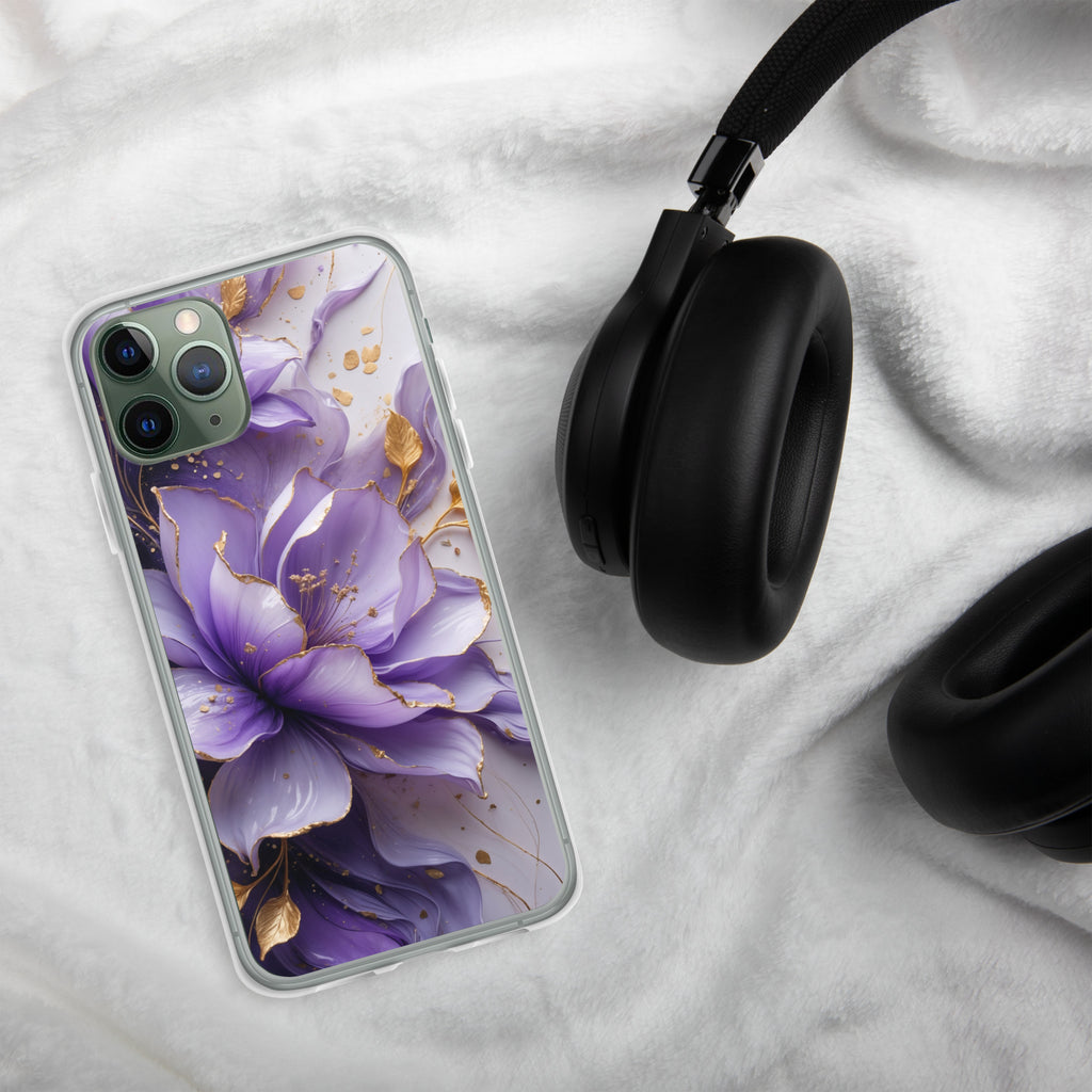 Royal Violet Bloom Clear Case for iPhone 11 Pro