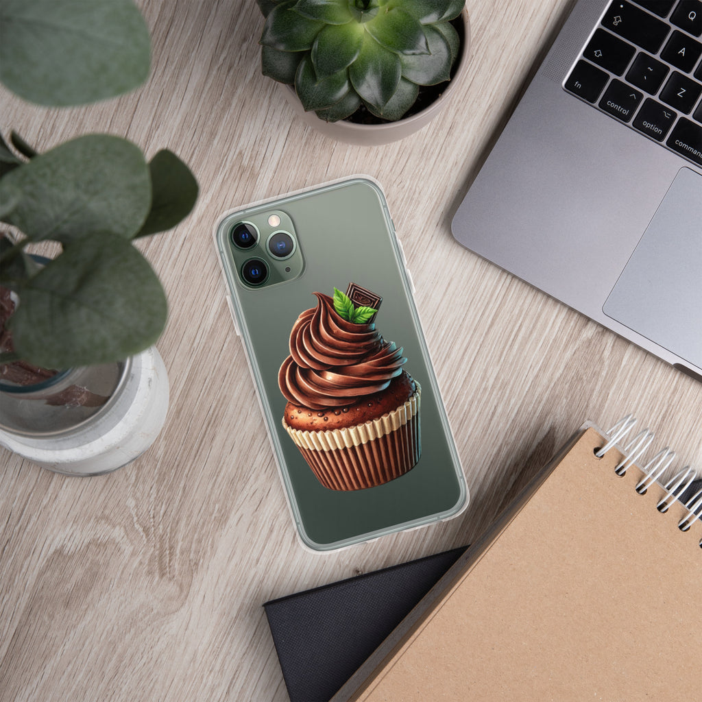 Chocolate Cupcake Clear Case for iPhone 11 Pro - Sweet Dessert Protective Phone Cover