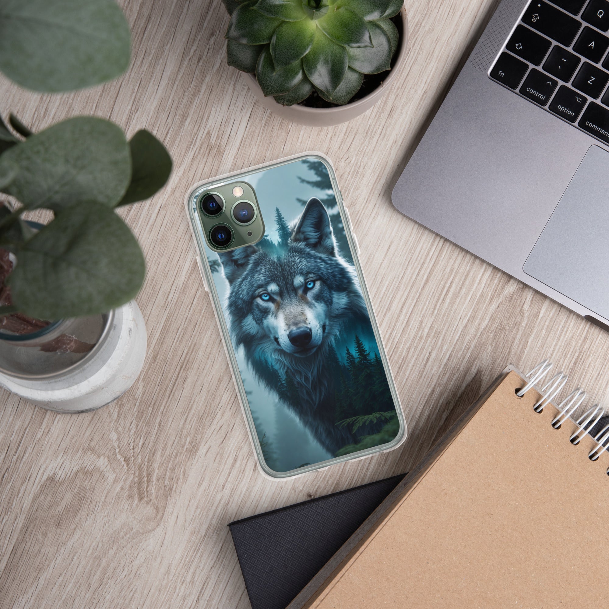 Arctic Forest Wolf Clear Case for iPhone 11 Pro