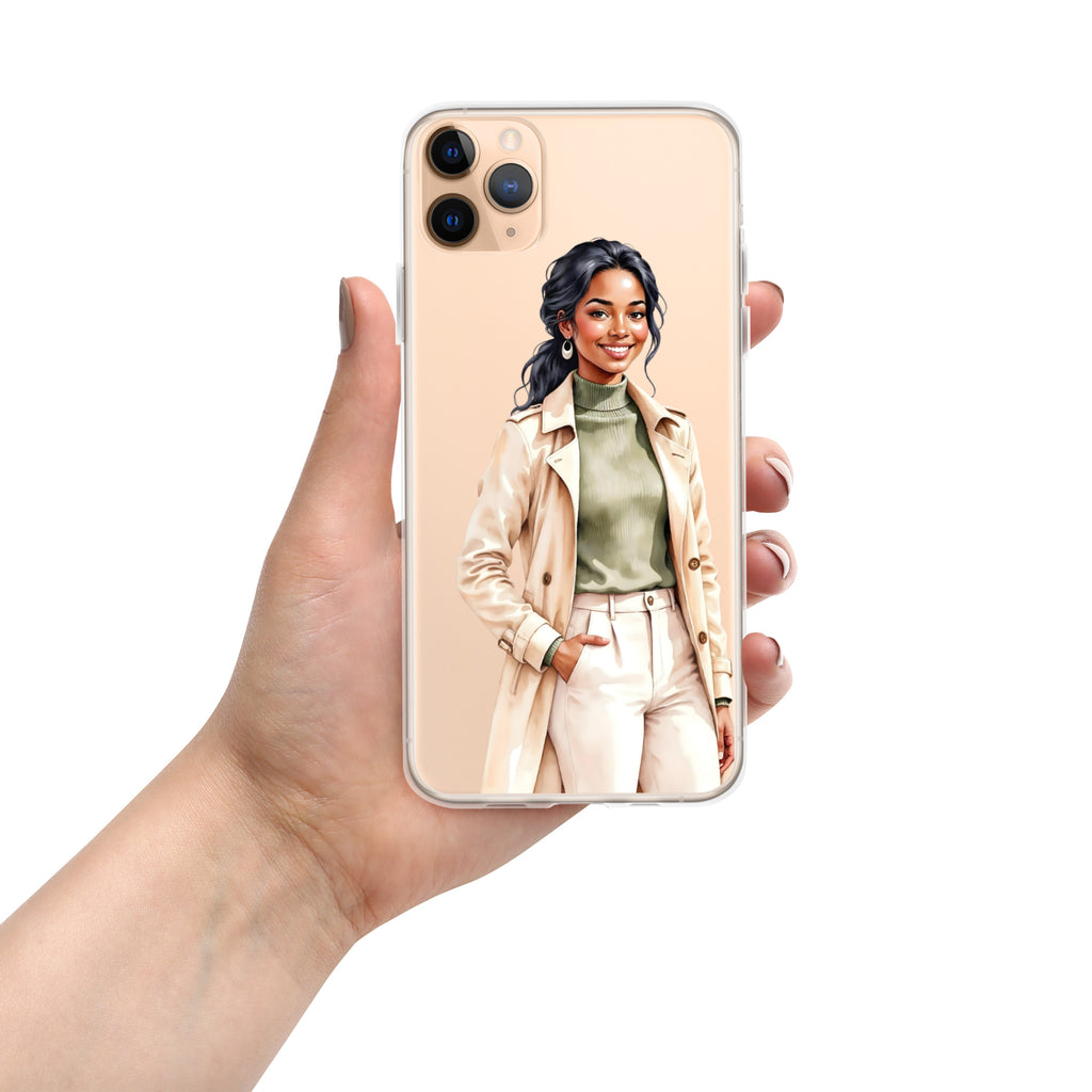 Chic Autumn Style Clear Case for iPhone 11 Pro Max - Fashion Illustration Protective Cover