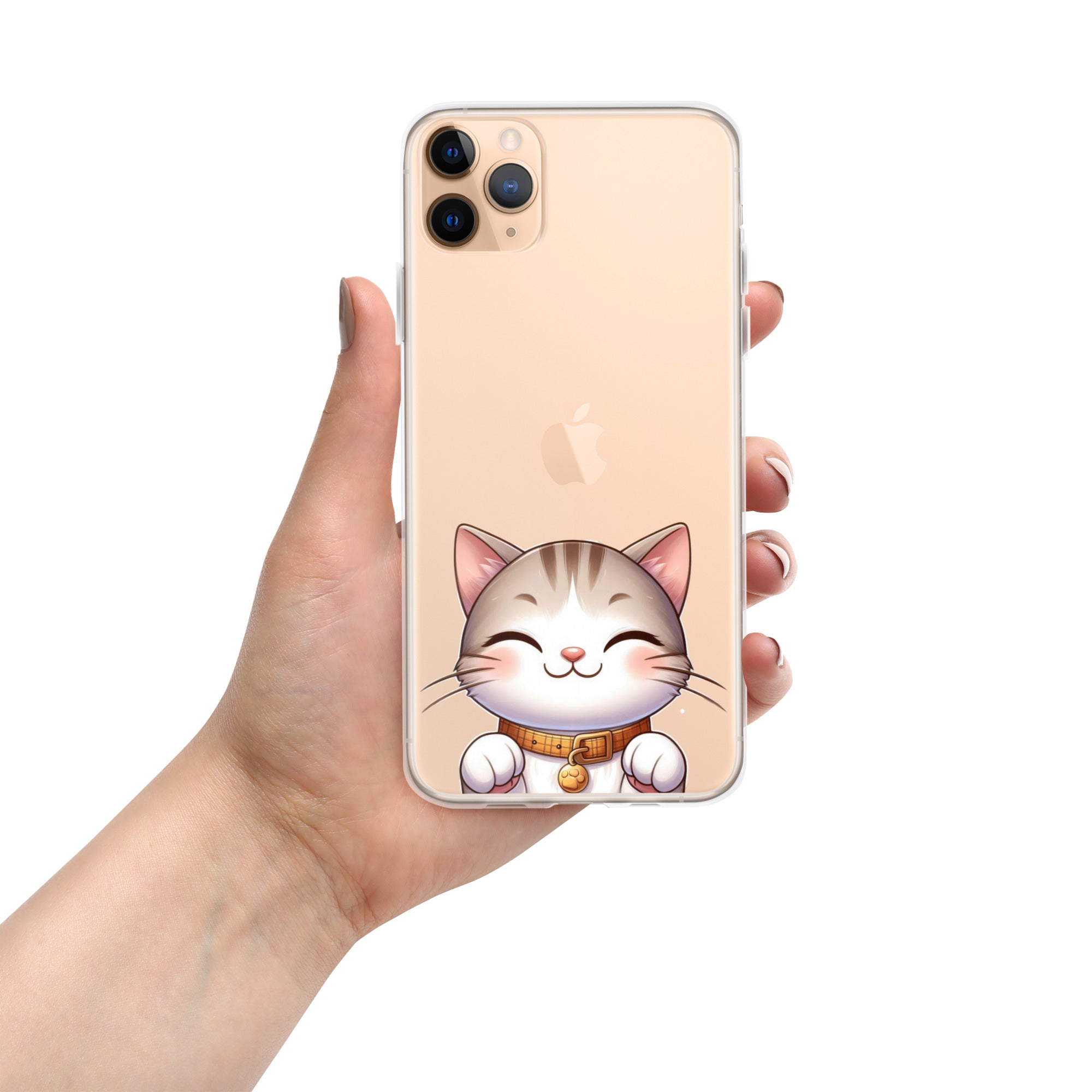 Happy Kitty Clear Case for iPhone 11 Pro Max