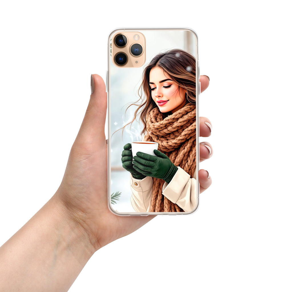 Cozy Winter Moments Clear Case for iPhone 11 Pro Max - Aesthetic Winter Girl Protective Cover