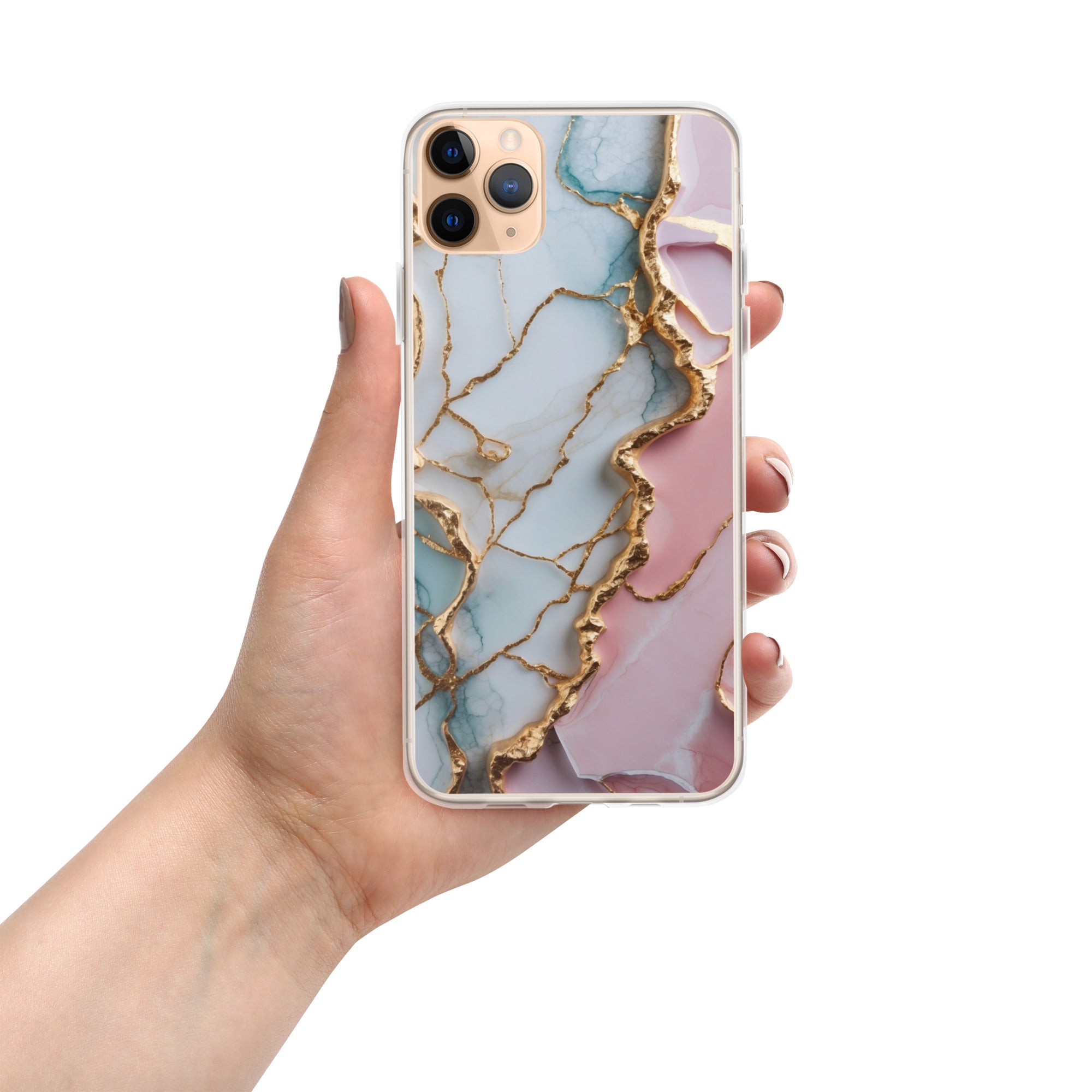 Pastel Golden Marble Fusion Clear Case for iPhone 11 Pro Max
