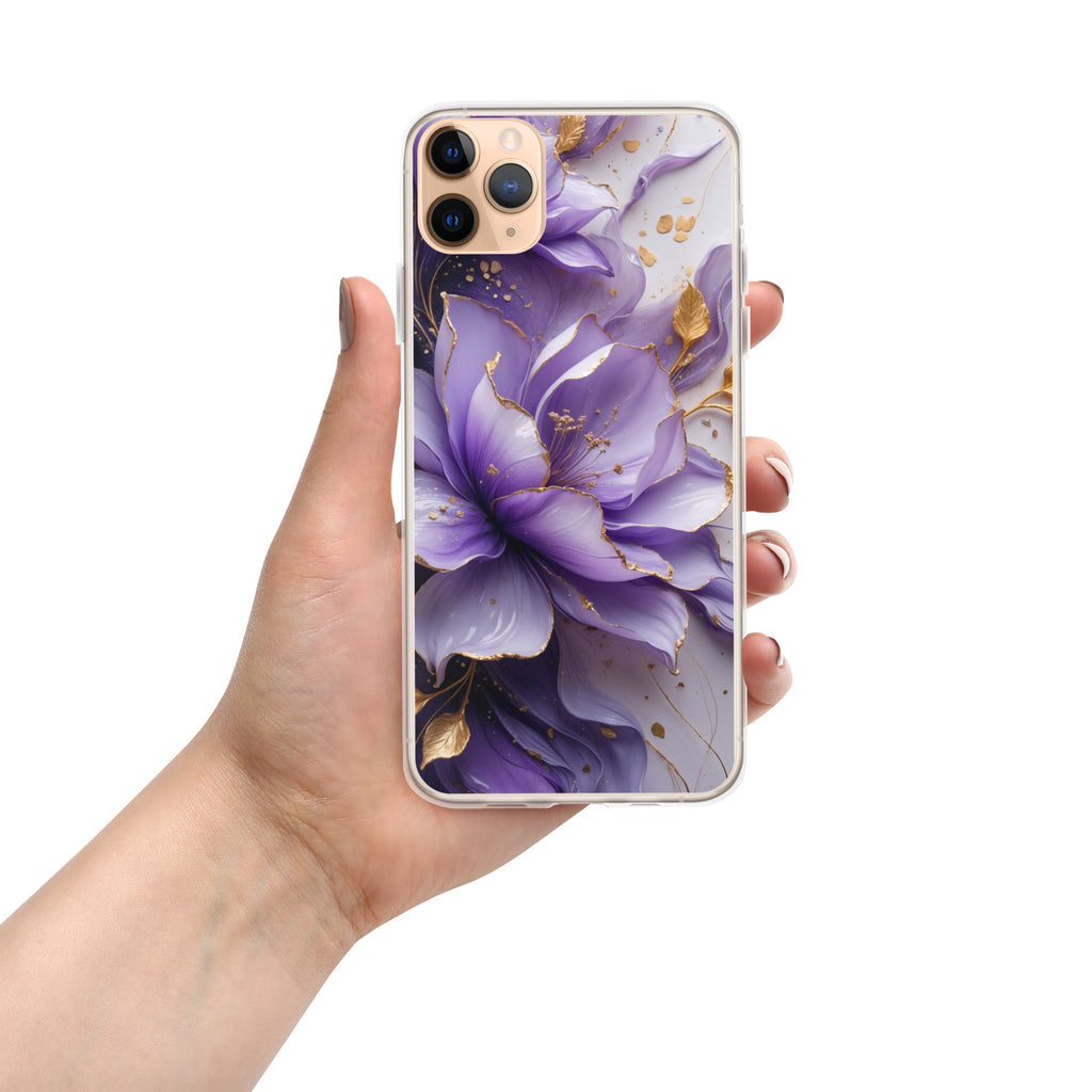 Royal Violet Bloom Clear Case for iPhone 11 Pro Max