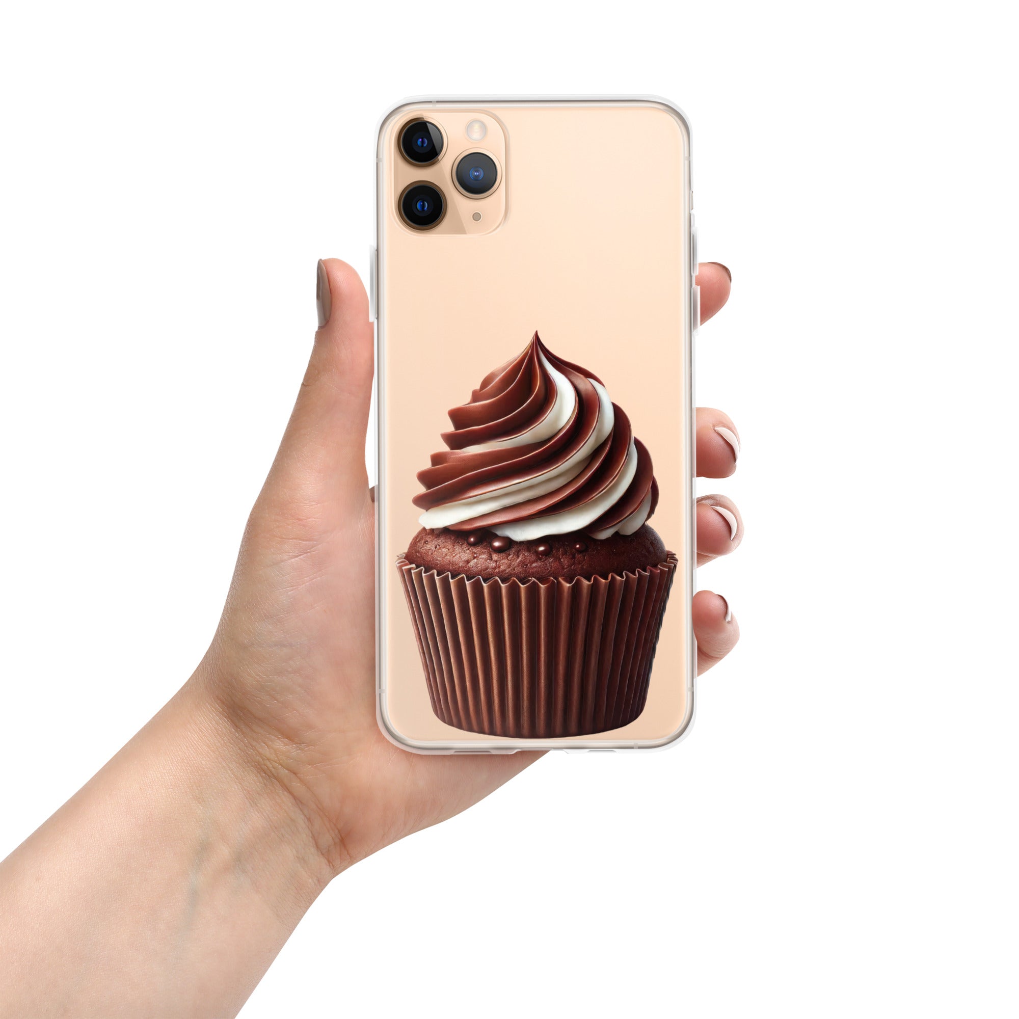 Chocolate Vanilla Swirl Cupcake Clear Case for iPhone 11 Pro Max