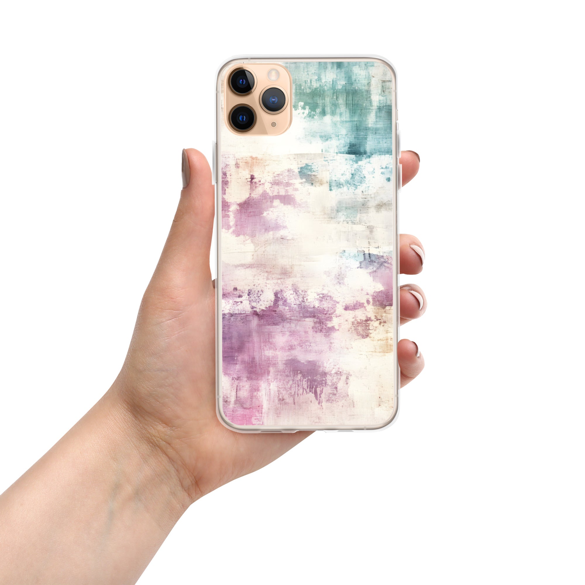 Pastel Abstract Brushstroke Clear Case for iPhone 11 Pro Max