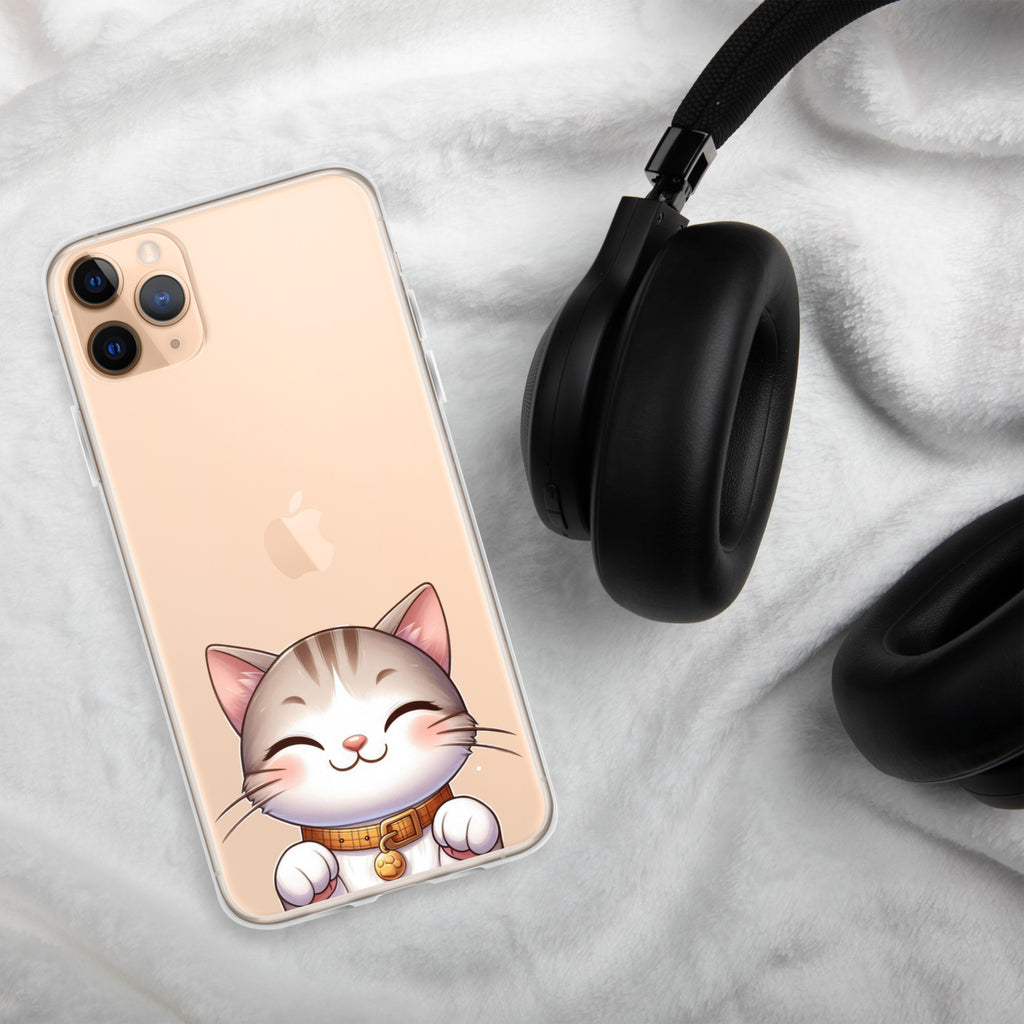 Happy Kitty Clear Case for iPhone 11 Pro Max