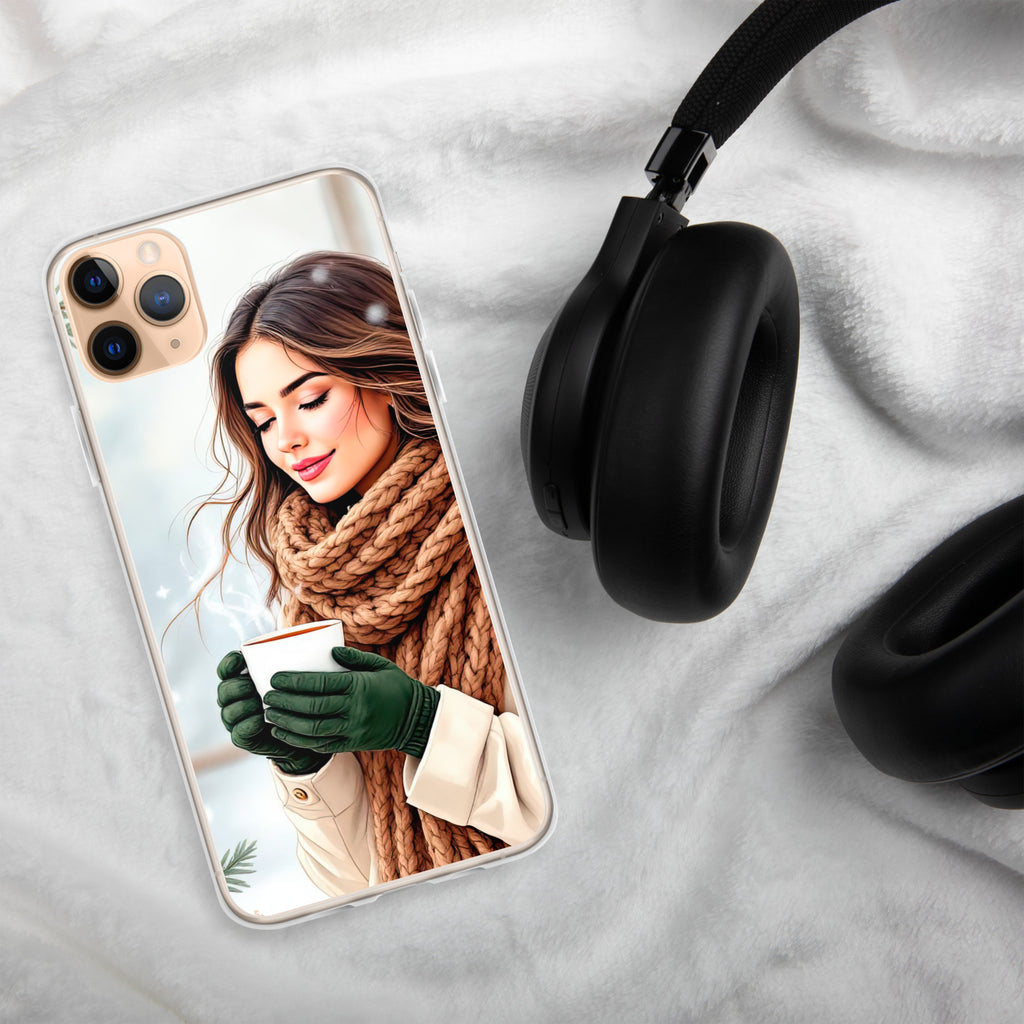 Cozy Winter Moments Clear Case for iPhone 11 Pro Max - Aesthetic Winter Girl Protective Cover
