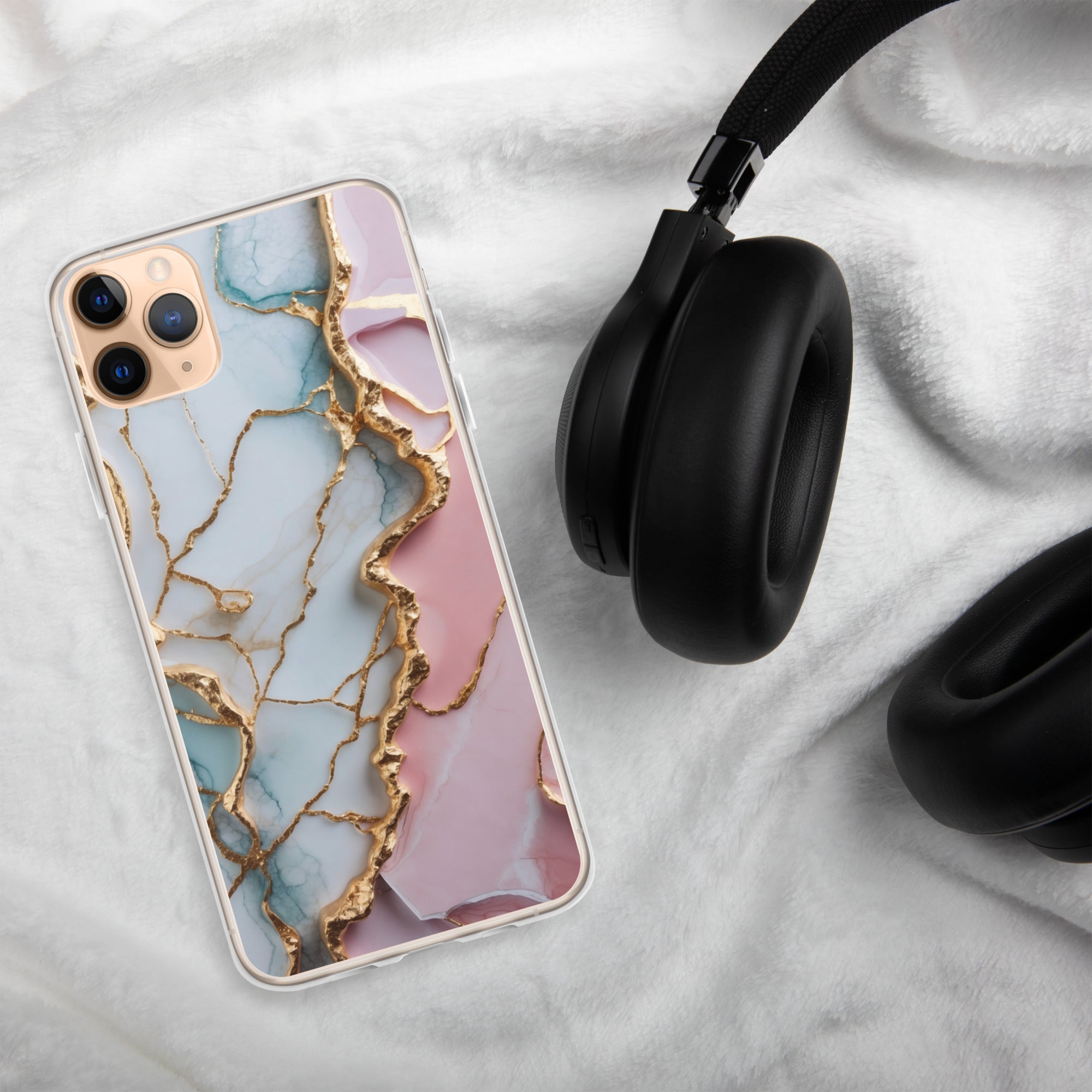 Pastel Golden Marble Fusion Clear Case for iPhone 11 Pro Max