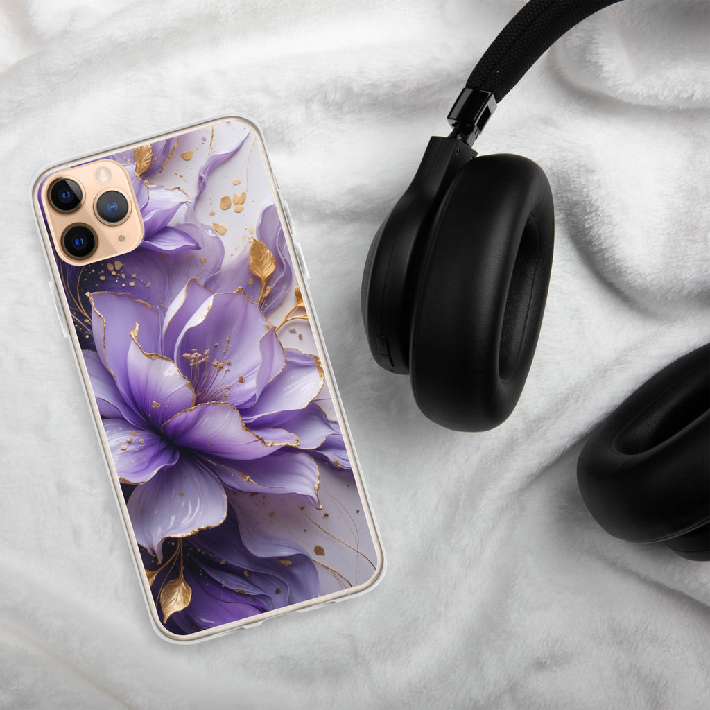 Royal Violet Bloom Clear Case for iPhone 11 Pro Max