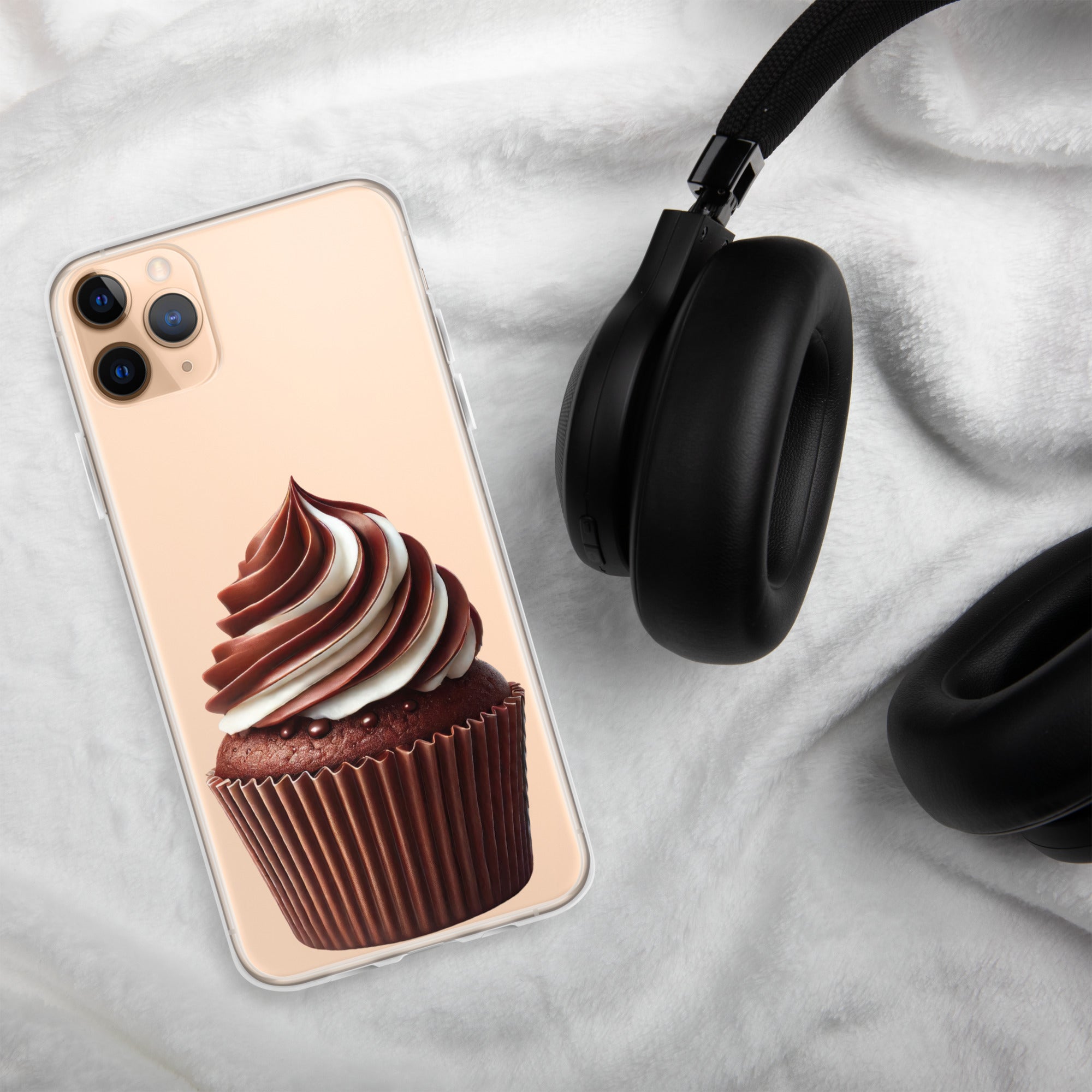Chocolate Vanilla Swirl Cupcake Clear Case for iPhone 11 Pro Max
