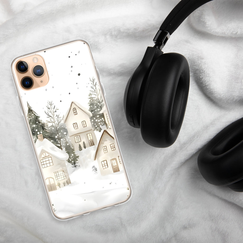 Winter Snow Village Clear Case for iPhone 11 Pro Max - Durable & Stylish Protective Phone Cover
