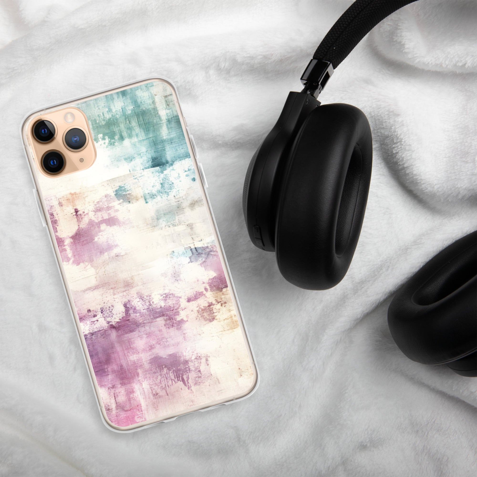 Pastel Abstract Brushstroke Clear Case for iPhone 11 Pro Max