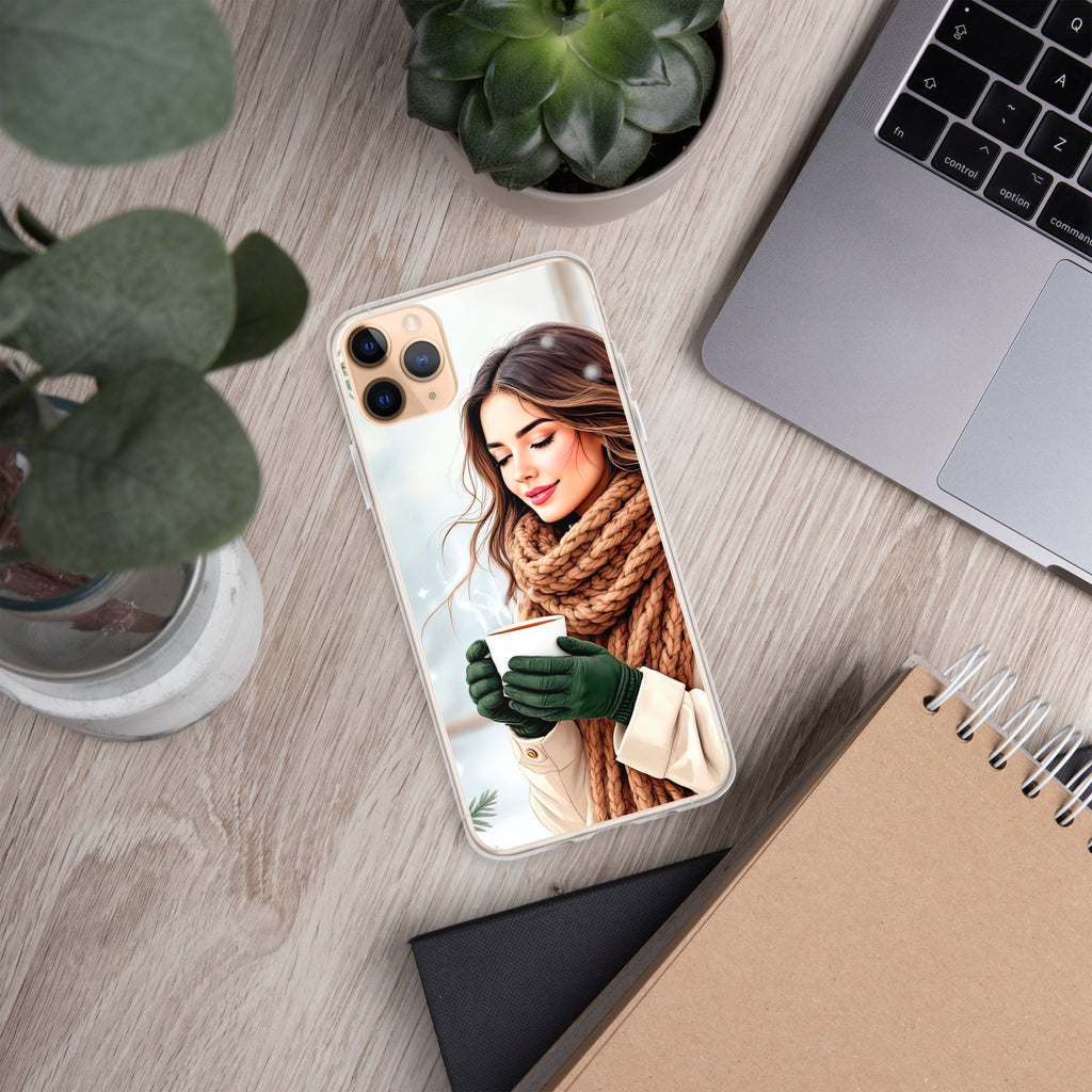 Cozy Winter Moments Clear Case for iPhone 11 Pro Max - Aesthetic Winter Girl Protective Cover