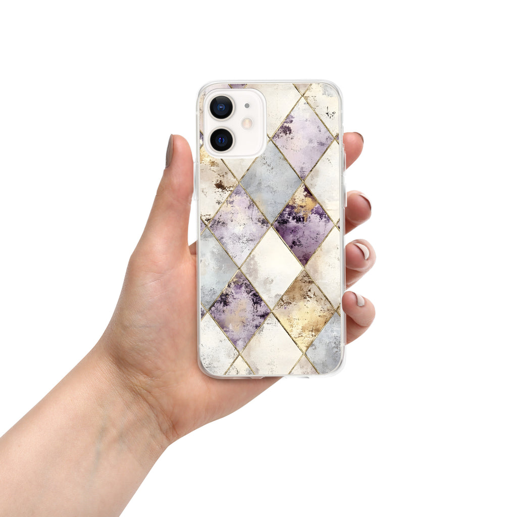 Golden Harlequin Damask Clear Case for iPhone 12
