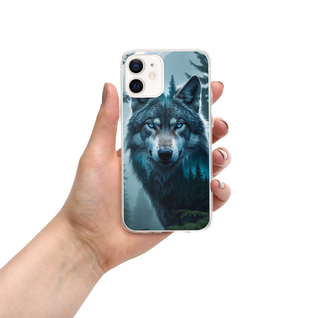 Arctic Forest Wolf Clear Case for iPhone 12