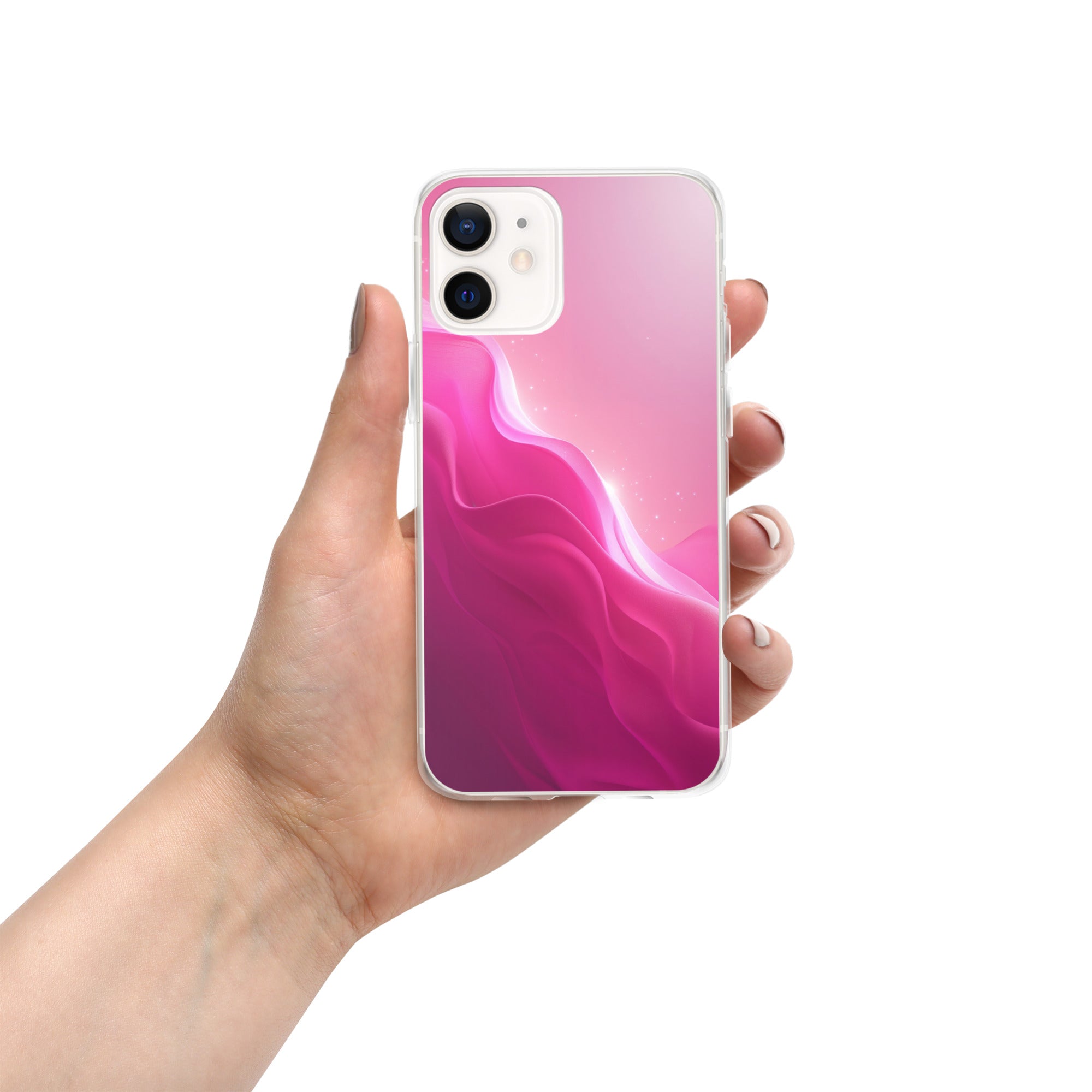 Pink Velvet Waves Dream Clear Case for iPhone 12
