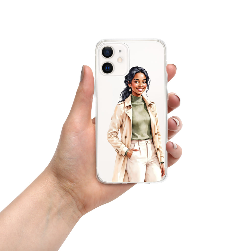Chic Autumn Style Clear Case for iPhone 12