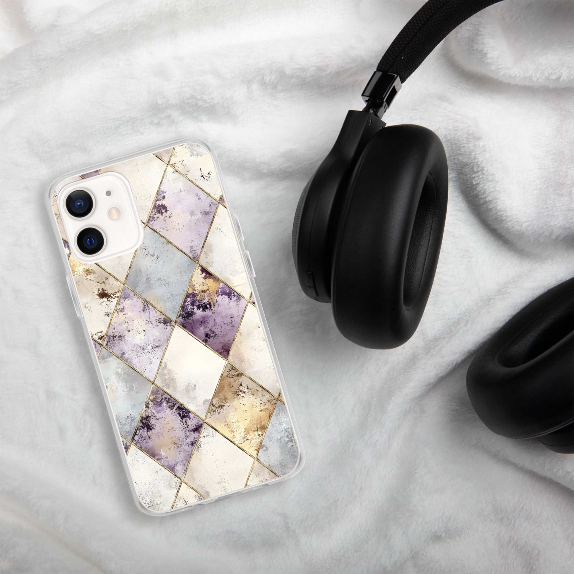 Golden Harlequin Damask Clear Case for iPhone 12