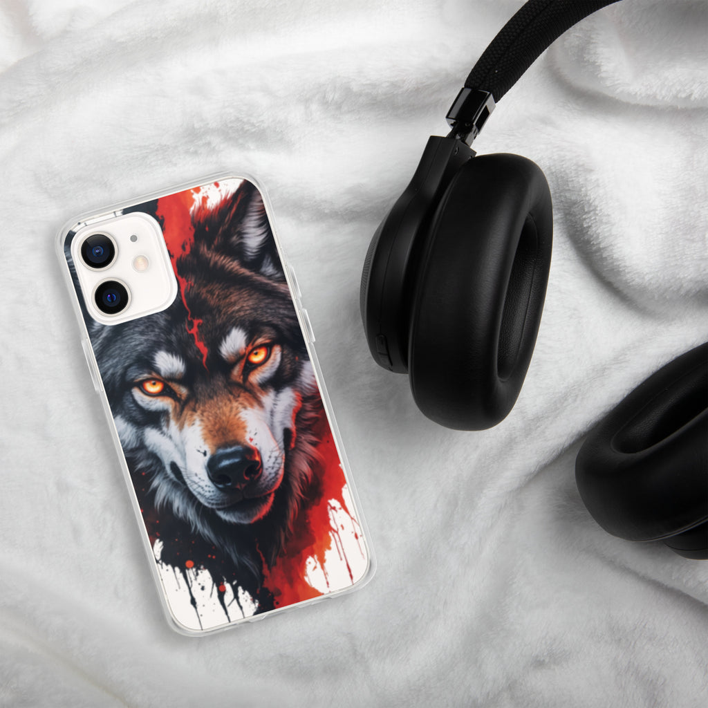 Dual Flame Wolf Clear Case for iPhone 12