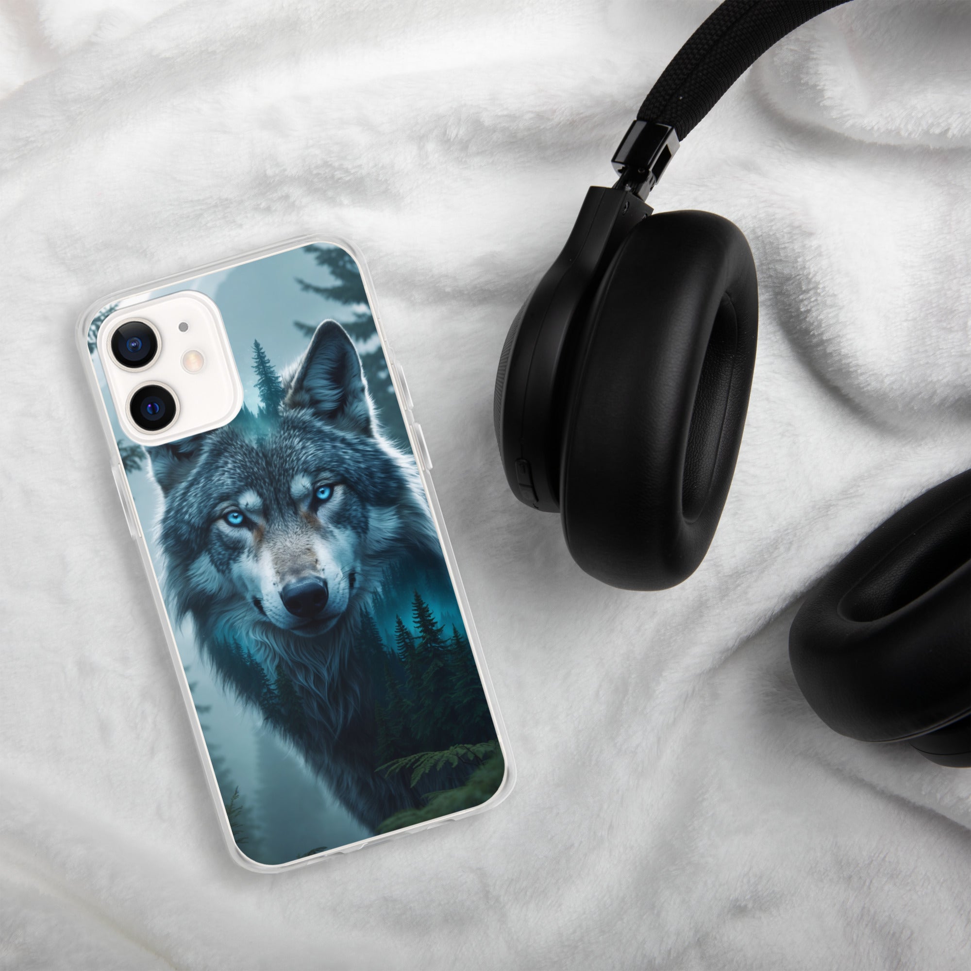 Arctic Forest Wolf Clear Case for iPhone 12