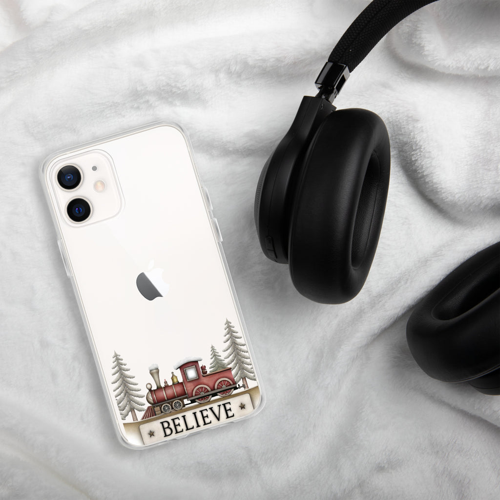 Christmas Believe Train Clear Case for iPhone 12