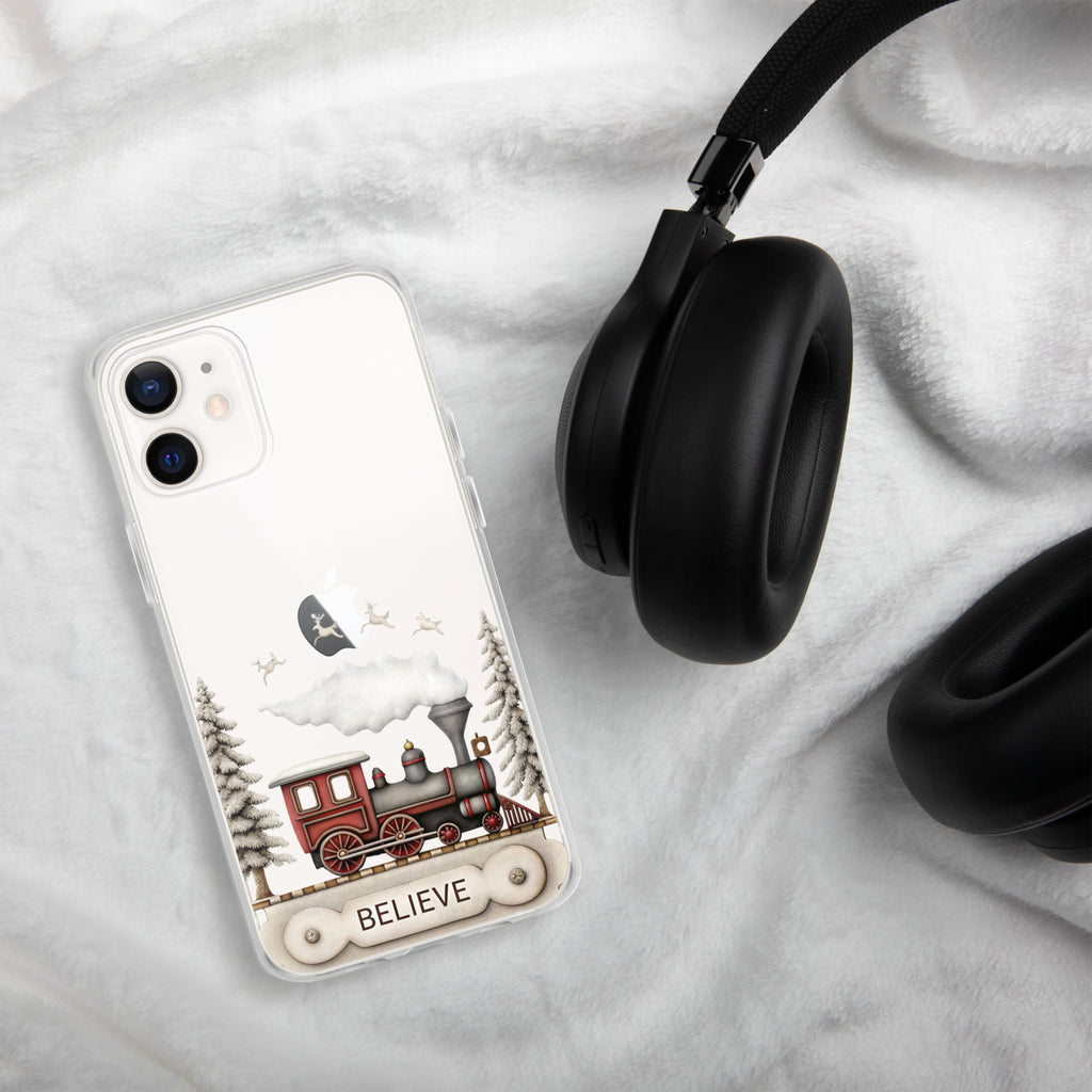 Believe Christmas Train Clear Case for iPhone 12