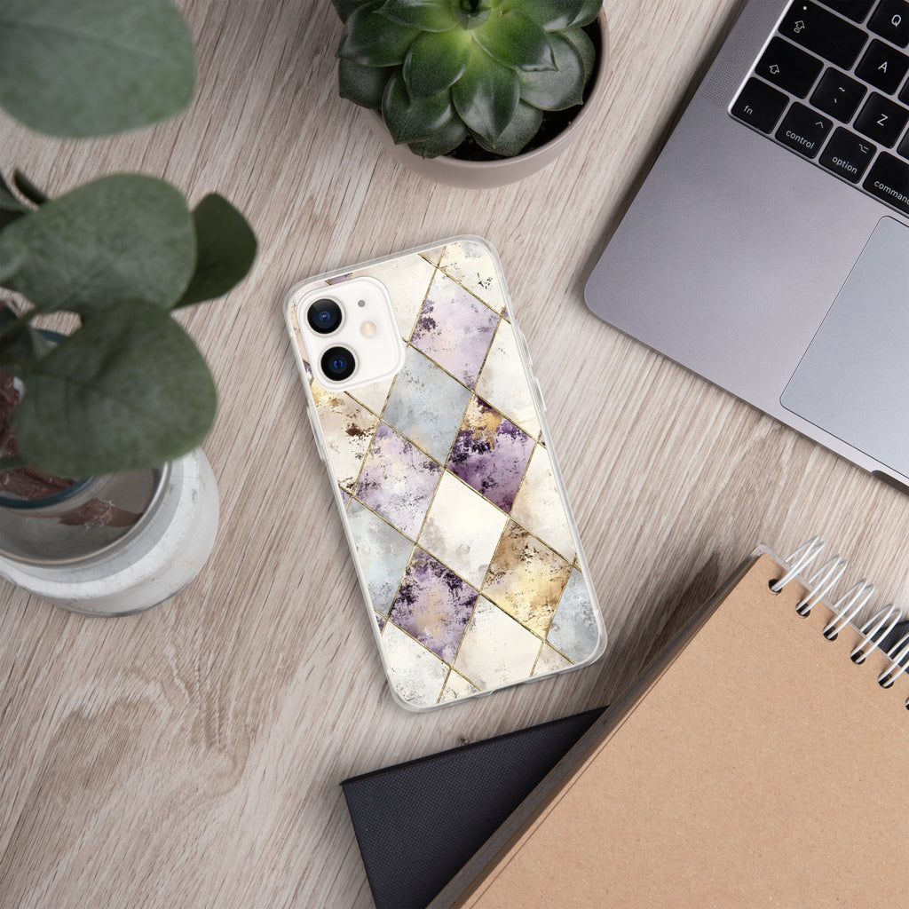 Golden Harlequin Damask Clear Case for iPhone 12